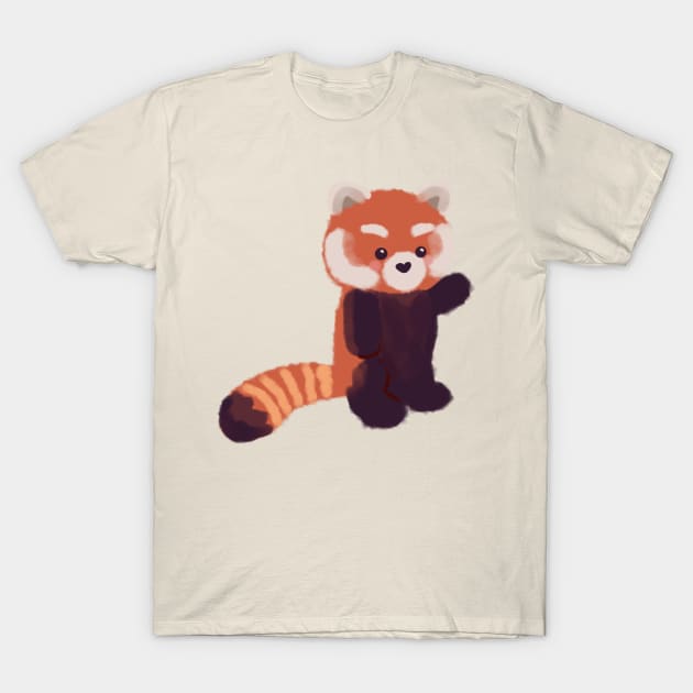 Cute red panda standing T-Shirt by Mayarart